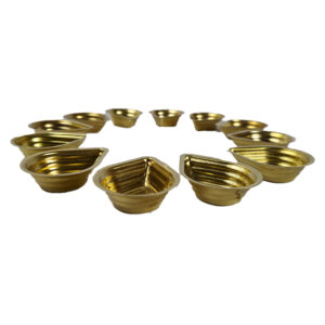 Brass Drop Shape Diyas 12 Pcs Big